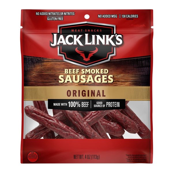Jack Links Beef Smoked Sausages 4 oz Bagged 10000025559